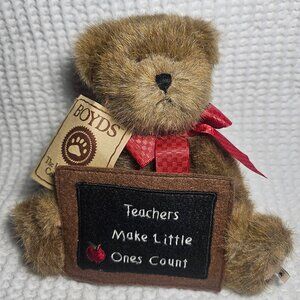 Boyds Bear from The Head Bean Collection - "Teacher Makes Little Ones Count"